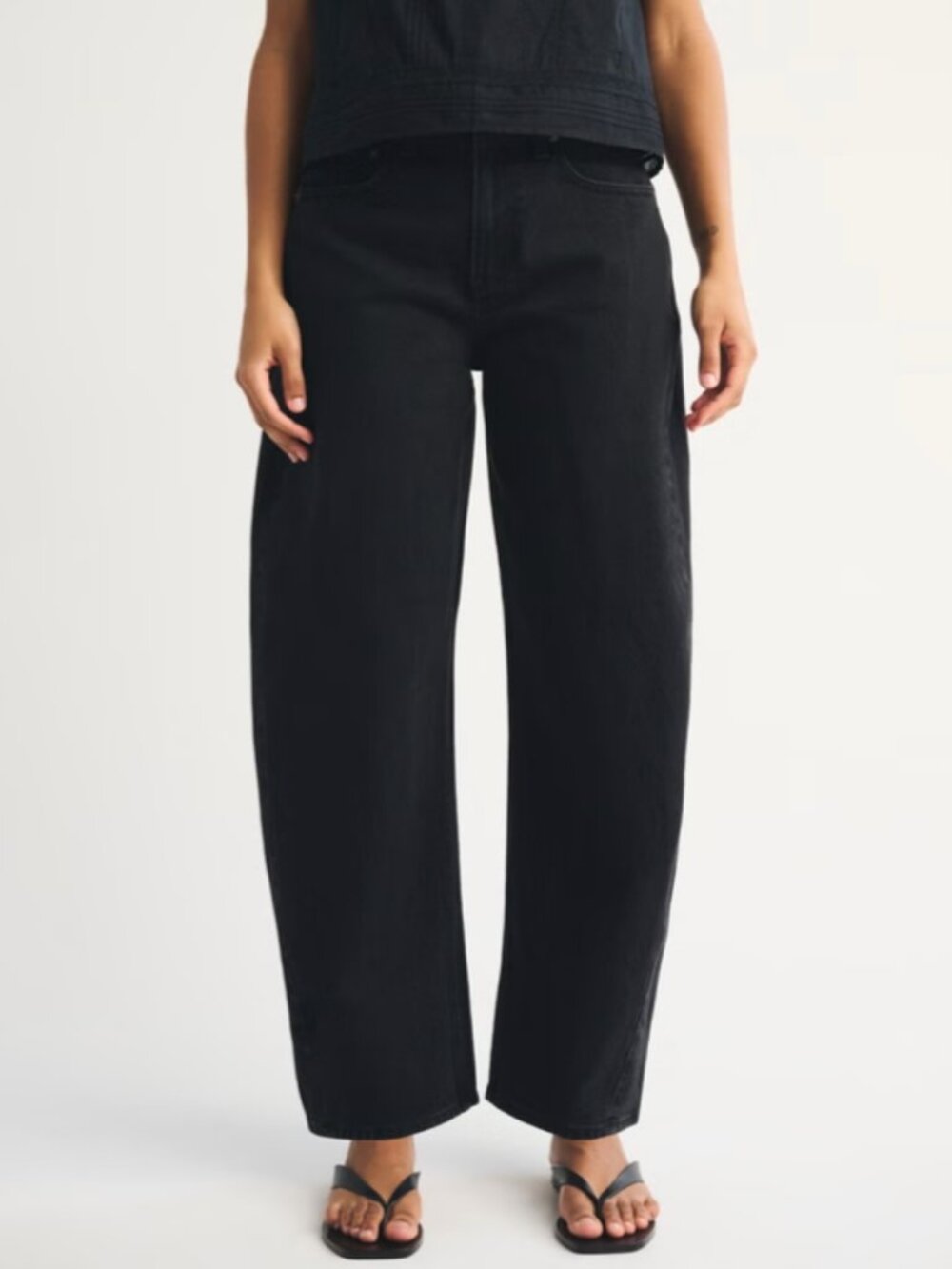Abercrombie Curve Love High Rise Barrel Jean